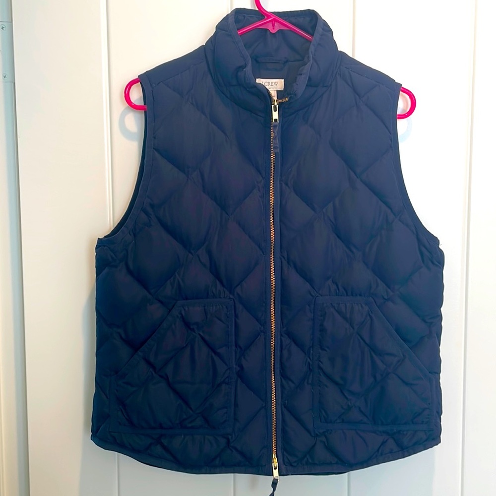 J. Crew Navy Blue Quilted Vest Size L
